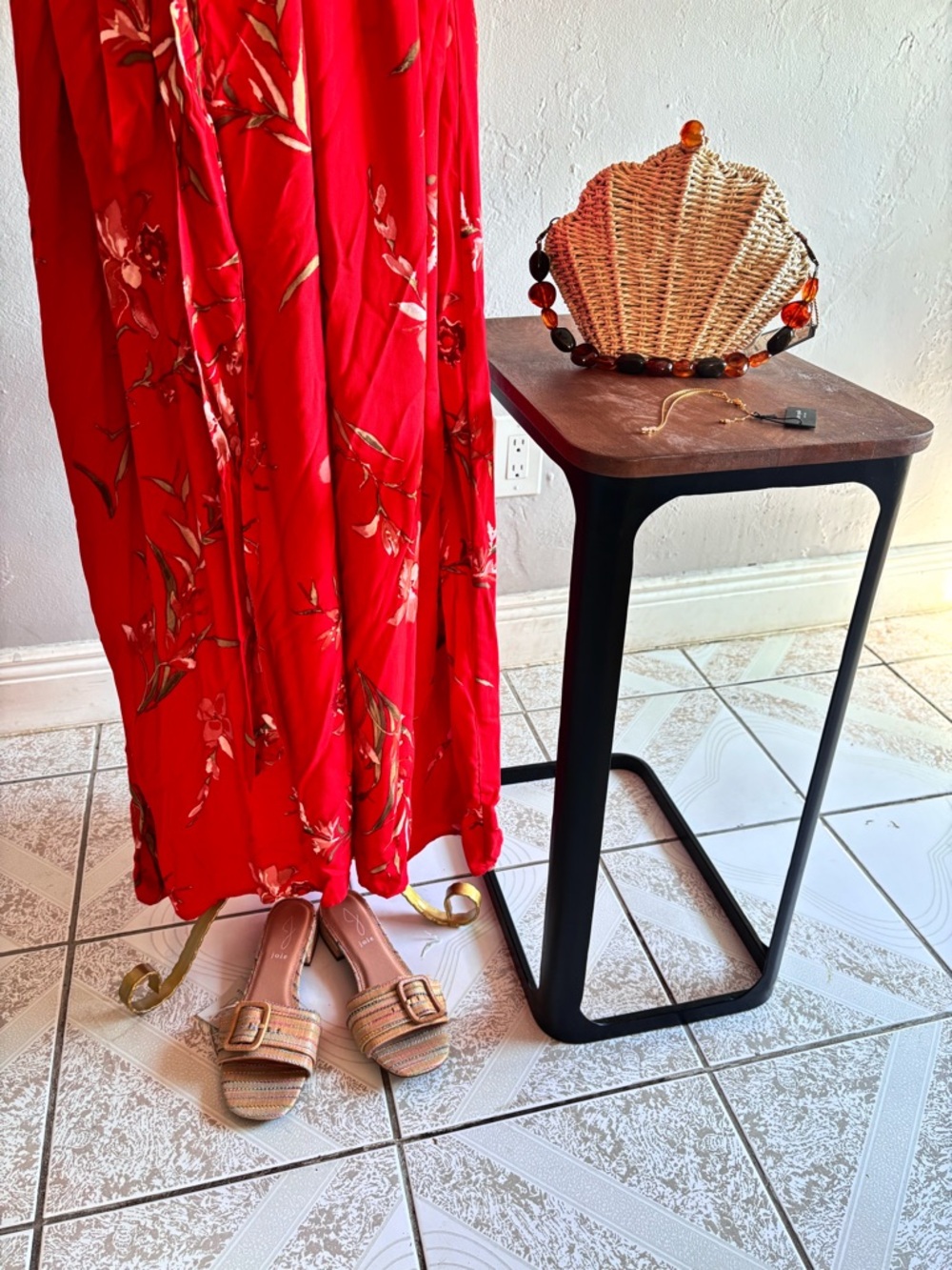 Cecè Red Floral Maxi Dress 2X Boho Flowy Viscose Wrap Style NWT - Picture 4 of 4